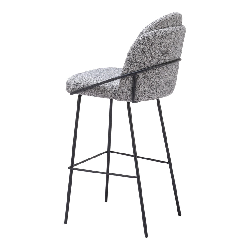  Zuo Jambi 109968 Barstool - Black & White IMAGE 5