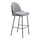  Zuo Jambi 109968 Barstool - Black & White IMAGE 6
