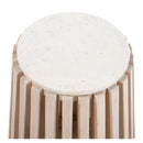  Zuo Cyprus 109915 Side Table - White & Natural IMAGE 3