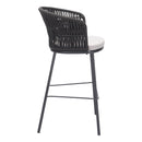  Zuo Freycinet 703989 Barstool - Black IMAGE 2