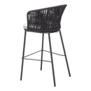  Zuo Freycinet 703989 Barstool - Black IMAGE 6