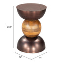 Zuo Tripoli 109777 Side Table - Bronze IMAGE 8