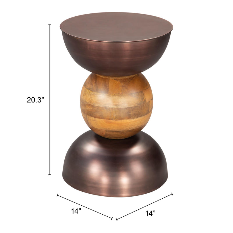  Zuo Tripoli 109777 Side Table - Bronze IMAGE 8