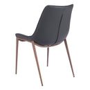  Zuo Magnus 109933 Dining Chair - Black & Walnut IMAGE 5