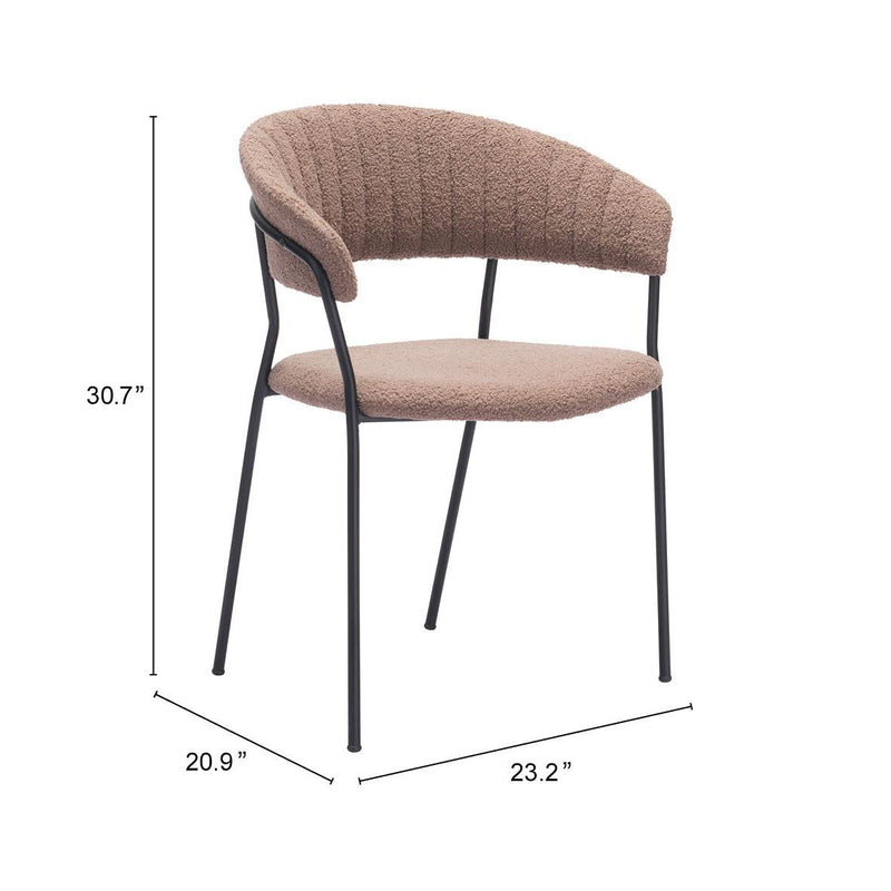  Zuo Josephine 109670 Dining Chair - Brown IMAGE 11
