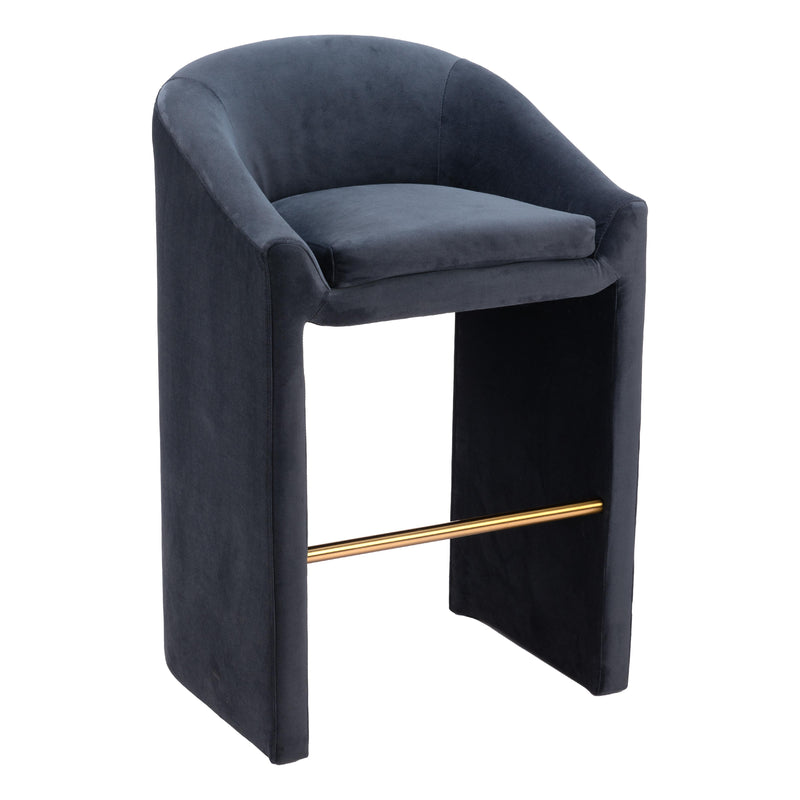  Zuo Emas 109991 Barstool - Midnight Grey IMAGE 1