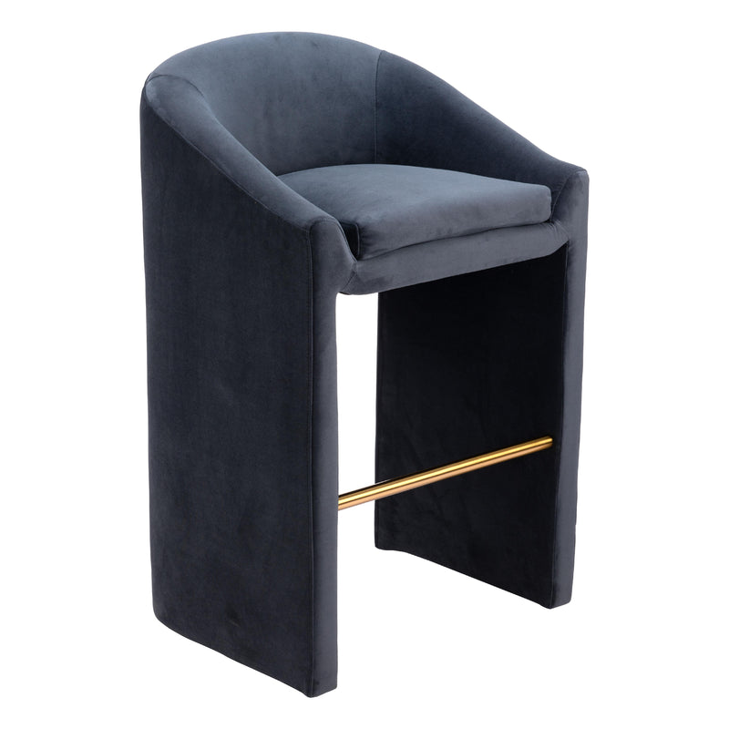  Zuo Emas 109991 Barstool - Midnight Grey IMAGE 6