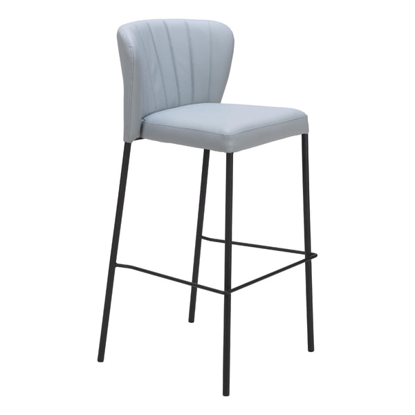  Zuo Linz 109783 Barstool - Grey IMAGE 1