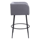  Zuo Horbat 110066 Barstool - Grey IMAGE 2