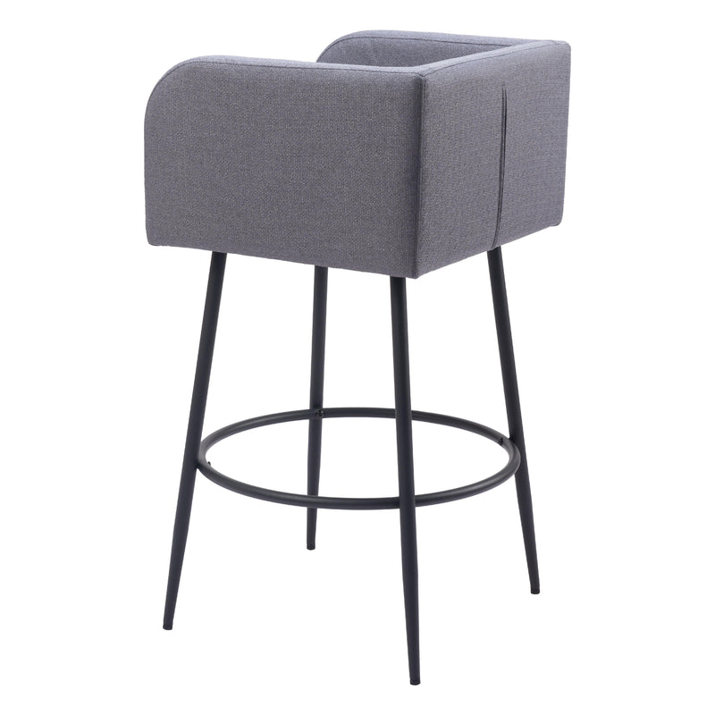  Zuo Horbat 110066 Barstool - Grey IMAGE 5