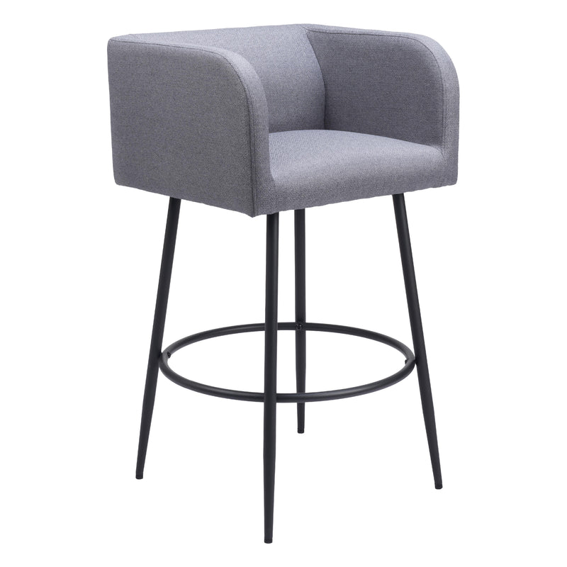  Zuo Horbat 110066 Barstool - Grey IMAGE 6