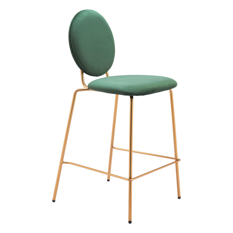  Zuo Odessa 109805 Counter Stool - Green & Gold IMAGE 6
