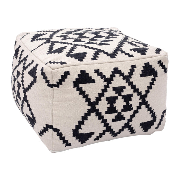  Zuo Lizardo 109821 Ottoman - Beige & Black IMAGE 1