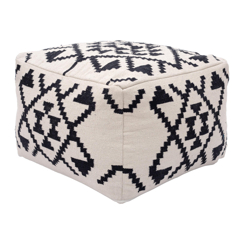  Zuo Lizardo 109821 Ottoman - Beige & Black IMAGE 3