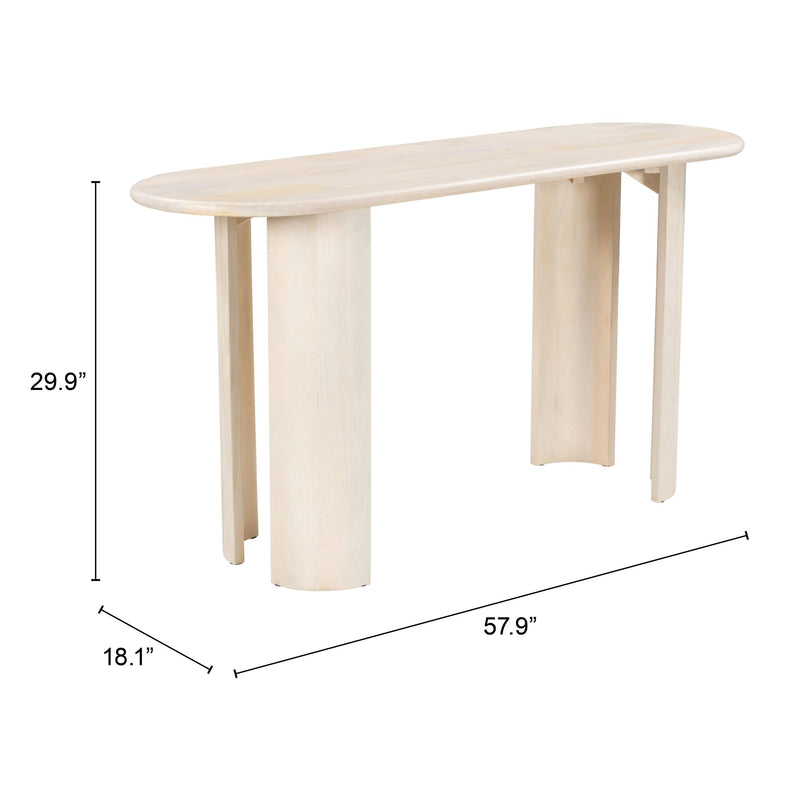  Zuo Risan 109854 Console Table - Natural IMAGE 8