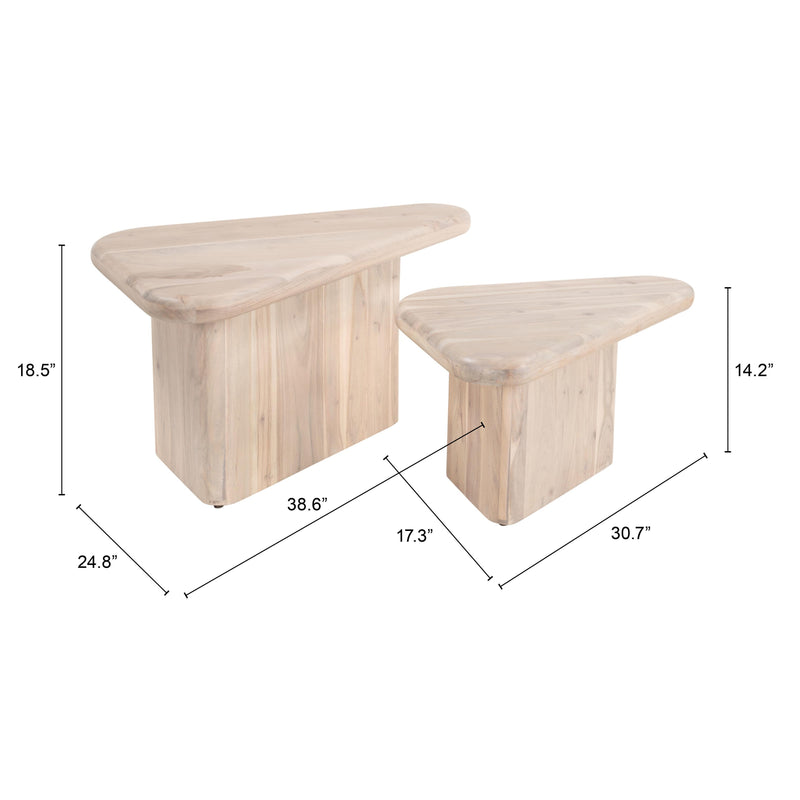  Zuo Navidic 109872 Coffee Table Set - Natural IMAGE 9