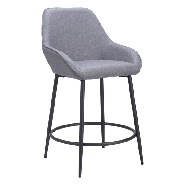  Zuo 110077 Vila Counter Stool - Gray IMAGE 1