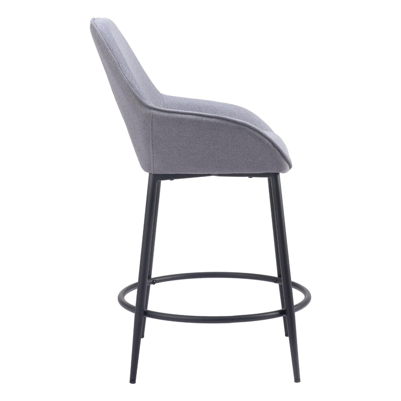  Zuo 110077 Vila Counter Stool - Gray IMAGE 2