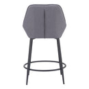  Zuo 110077 Vila Counter Stool - Gray IMAGE 4