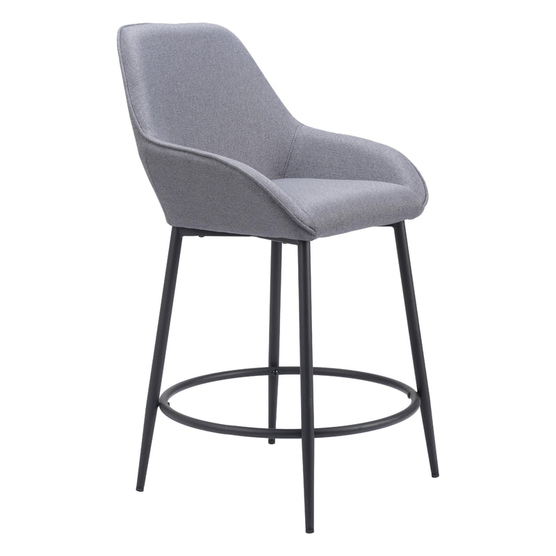  Zuo 110077 Vila Counter Stool - Gray IMAGE 6
