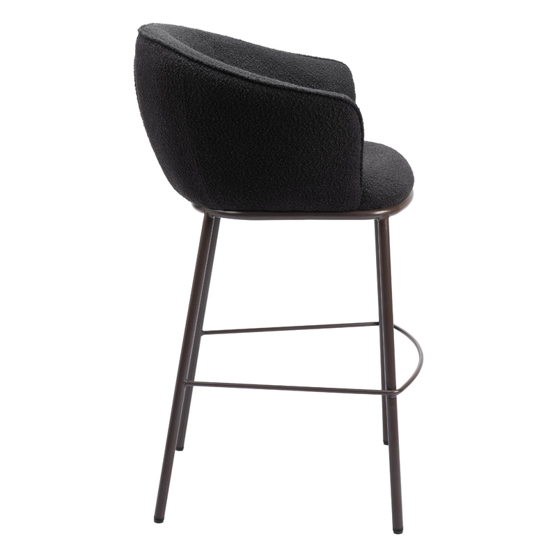  Zuo Essen 109810 Barstool - Black & Bronze IMAGE 2