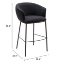  Zuo Essen 109810 Barstool - Black & Bronze IMAGE 9