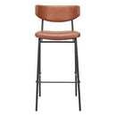 Zuo Charon 110260 Barstool - Vintage Brown IMAGE 3