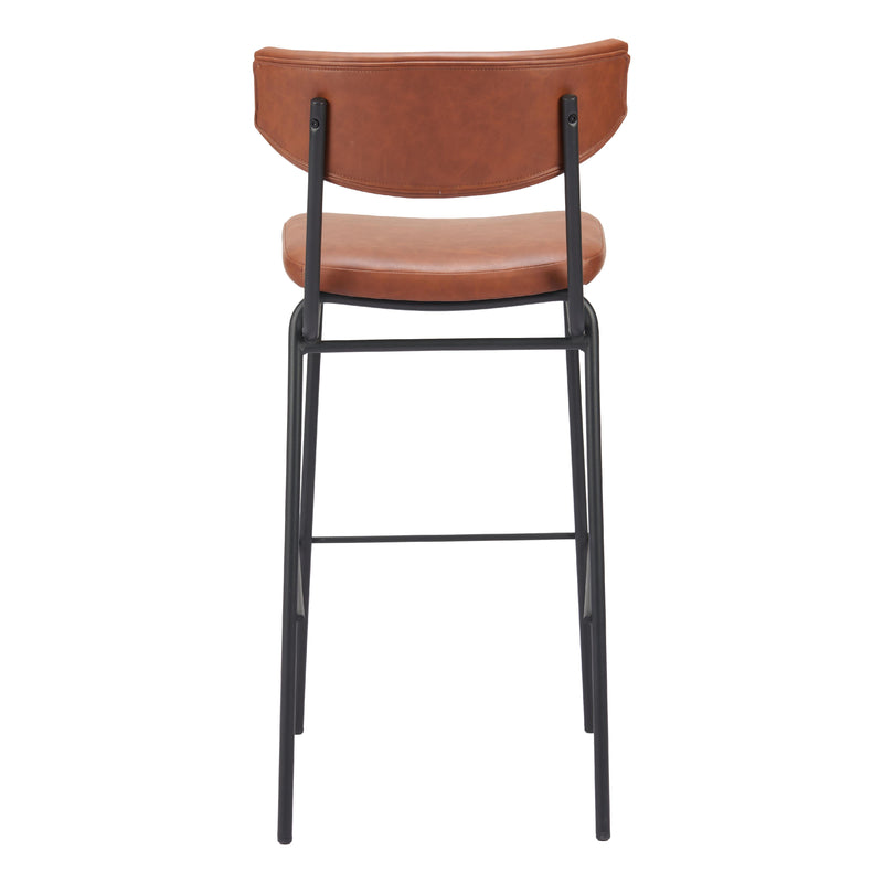  Zuo Charon 110260 Barstool - Vintage Brown IMAGE 4