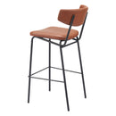  Zuo Charon 110260 Barstool - Vintage Brown IMAGE 5