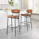  Zuo Charon 110260 Barstool - Vintage Brown IMAGE 8