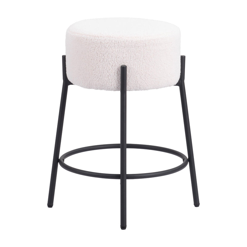  Zuo Blanche 109741 Counter Stool - Ivory IMAGE 2