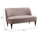  Zuo Bintulu 109982 Loveseat - Taupe IMAGE 10