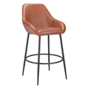  Zuo 109953 Vila Barstool - Brown IMAGE 1