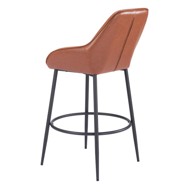  Zuo 109953 Vila Barstool - Brown IMAGE 5