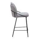  Zuo Jambi 109966 Counter Stool - Black & White IMAGE 2