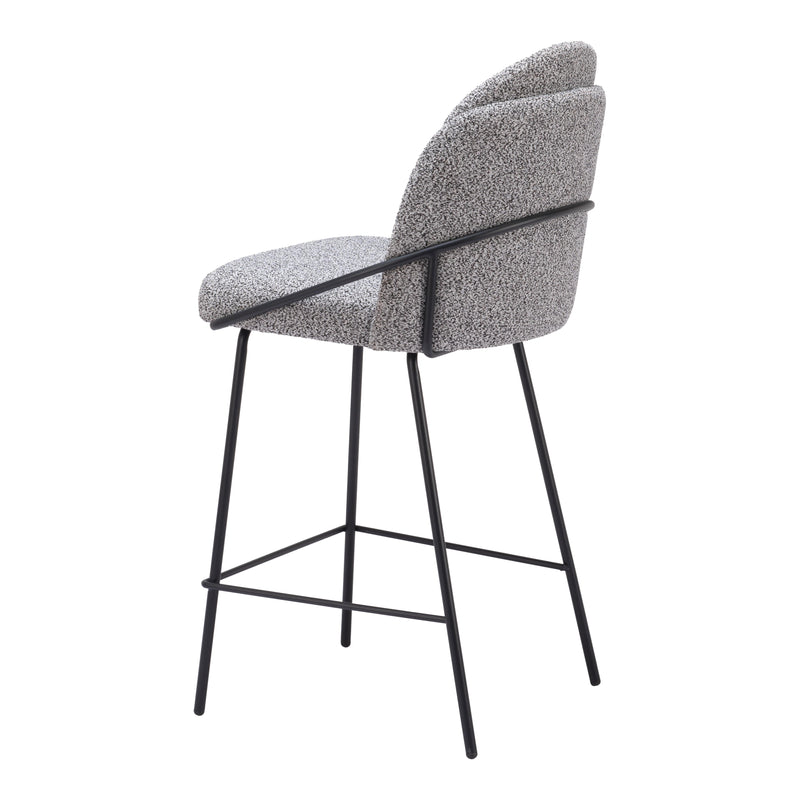  Zuo Jambi 109966 Counter Stool - Black & White IMAGE 5