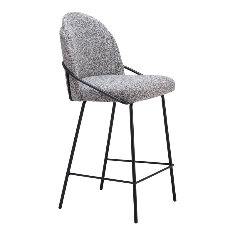  Zuo Jambi 109966 Counter Stool - Black & White IMAGE 6