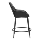  Zuo 110074 Vila Counter Stool - Black IMAGE 2