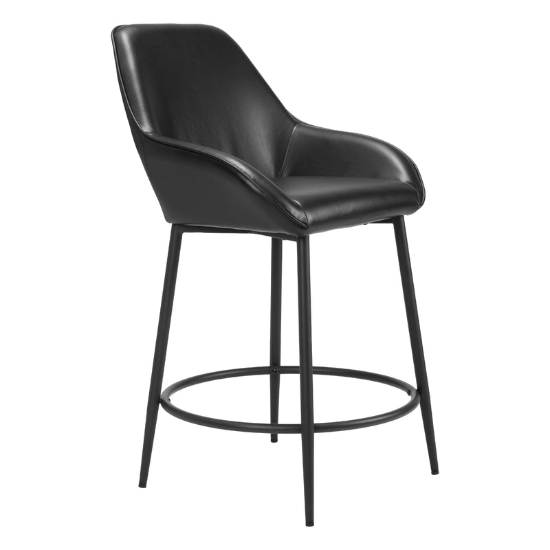  Zuo 110074 Vila Counter Stool - Black IMAGE 6