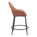  Zuo 109952 Vila Counter Stool - Brown IMAGE 2