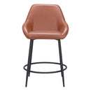  Zuo 109952 Vila Counter Stool - Brown IMAGE 3