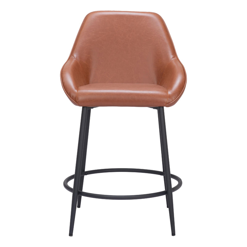  Zuo 109952 Vila Counter Stool - Brown IMAGE 3