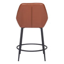  Zuo 109952 Vila Counter Stool - Brown IMAGE 4