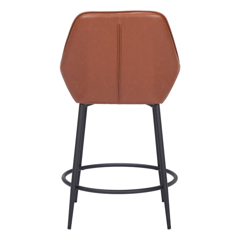  Zuo 109952 Vila Counter Stool - Brown IMAGE 4