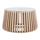  Zuo Cyprus 109914 Coffee Table - White & Natural IMAGE 1