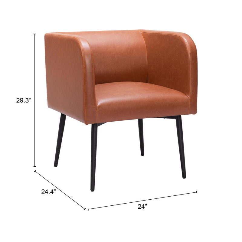  Zuo Horbat 109945 Dining Chair - Brown IMAGE 8
