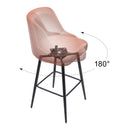  Zuo Keppel 109974 Swivel Barstool - Brown IMAGE 7