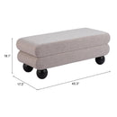  Zuo Davao 109980 Bench - Grey IMAGE 9