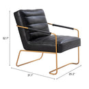  Zuo Dallas 109521 Accent Chair - Vintage Black IMAGE 9