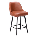  Zuo Keppel 109972 Swivel Counter Stool - Brown IMAGE 6